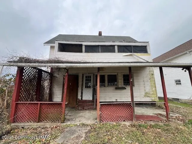 a front view of a house