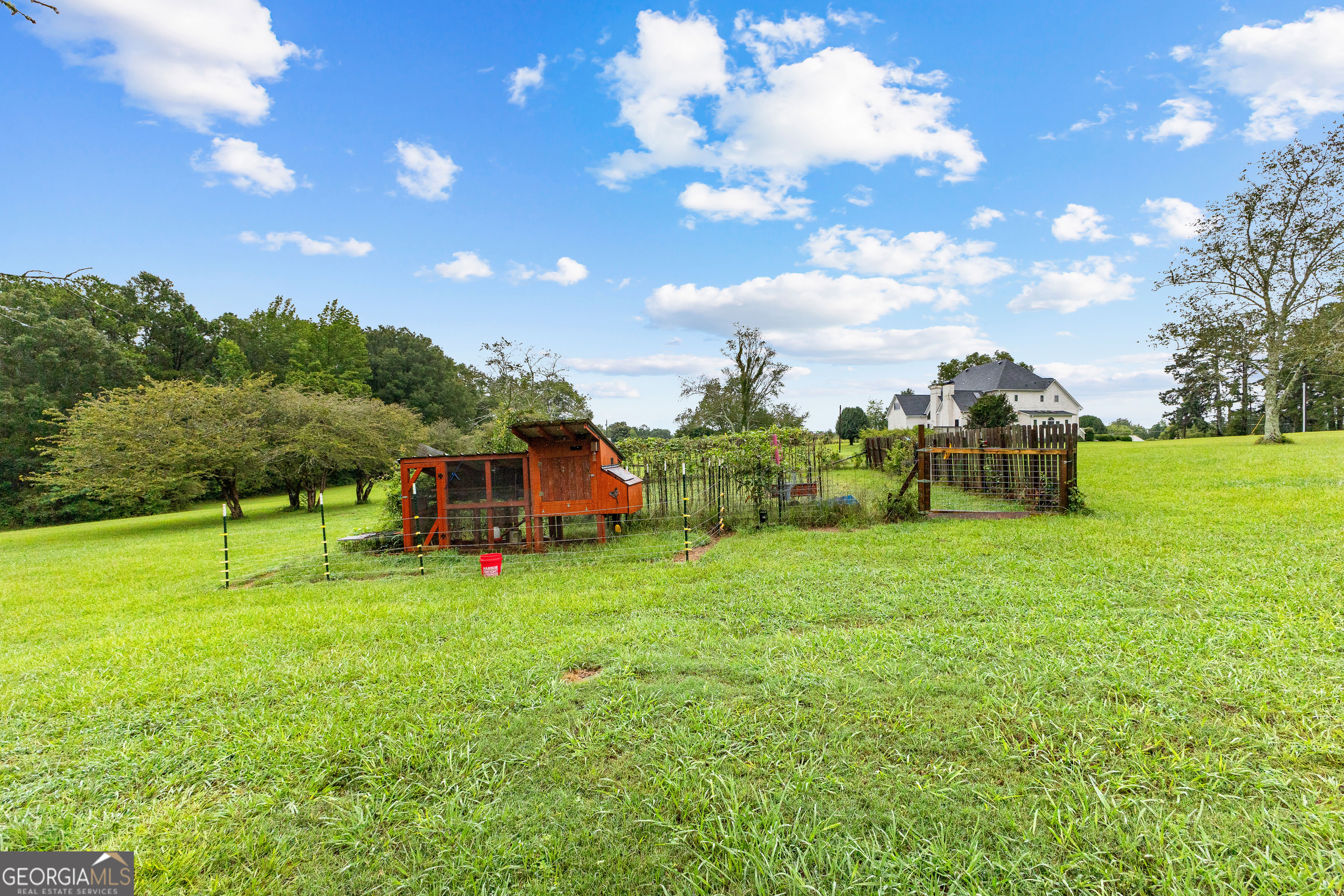502 North Rover Road Williamson, GA 30292 - Photo 37 of 42 a view of a big yard with swimming pool and garden
