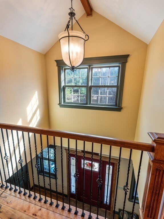 1082 Old Dana Road Barre, MA 01005 - Photo 17 of 42 a view of staircase with railing and wooden floor