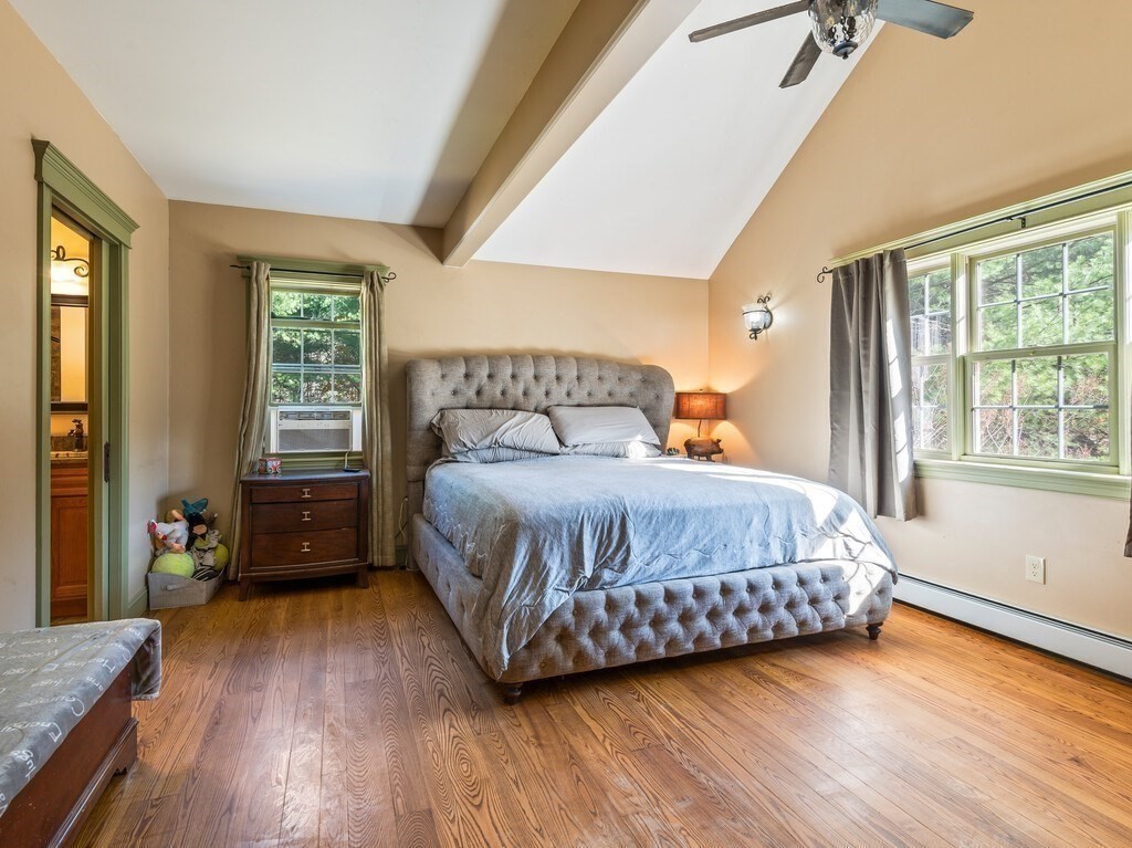 1082 Old Dana Road Barre, MA 01005 - Photo 24 of 42 a bedroom with a bed and wooden floor