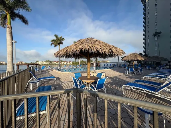a view of a buildings with a street