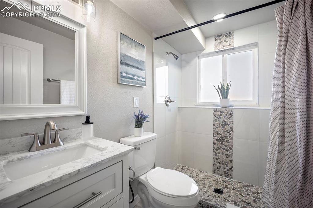 2010 Hampton South Colorado Springs, CO 80906 - Photo 26 of 45 a bathroom with a sink a toilet and shower