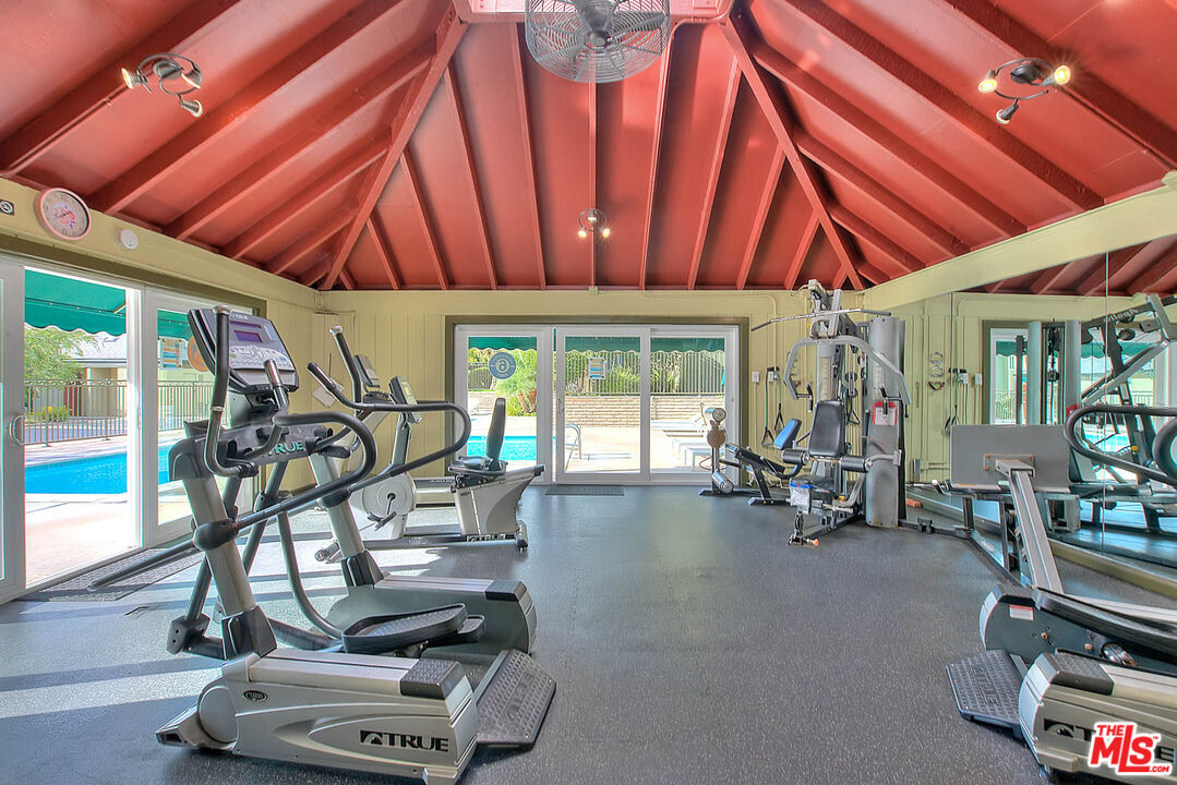 4822 Hollow Corner Road, Unit 177 Culver City, CA 90230 - Photo 34 of 39 a view of a room with gym equipment