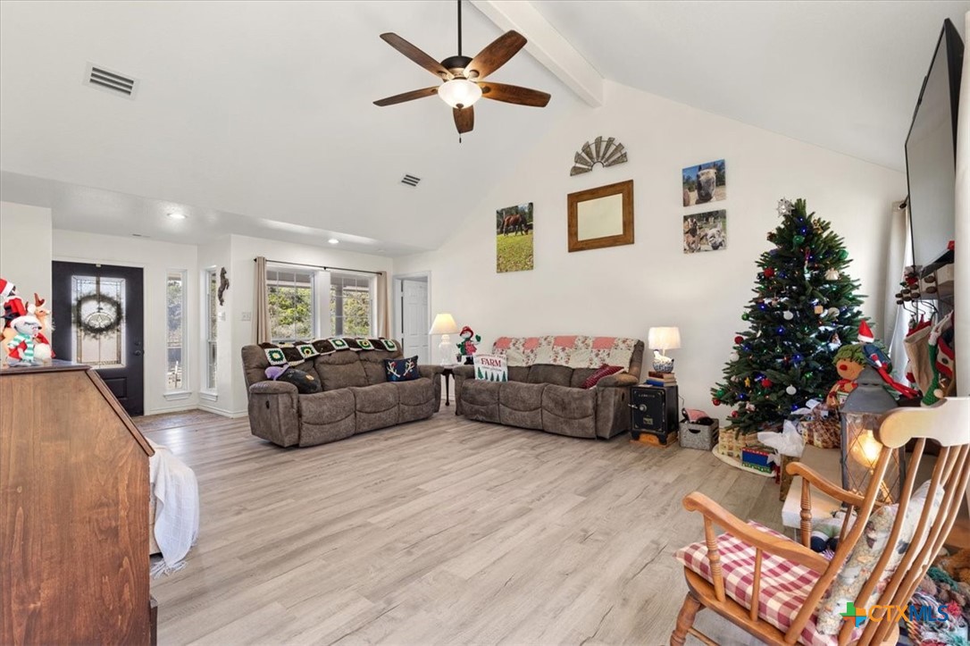110 Sky Ranch Road Smithville, TX 78957 - Photo 10 of 31 a living room with furniture and a potted plant
