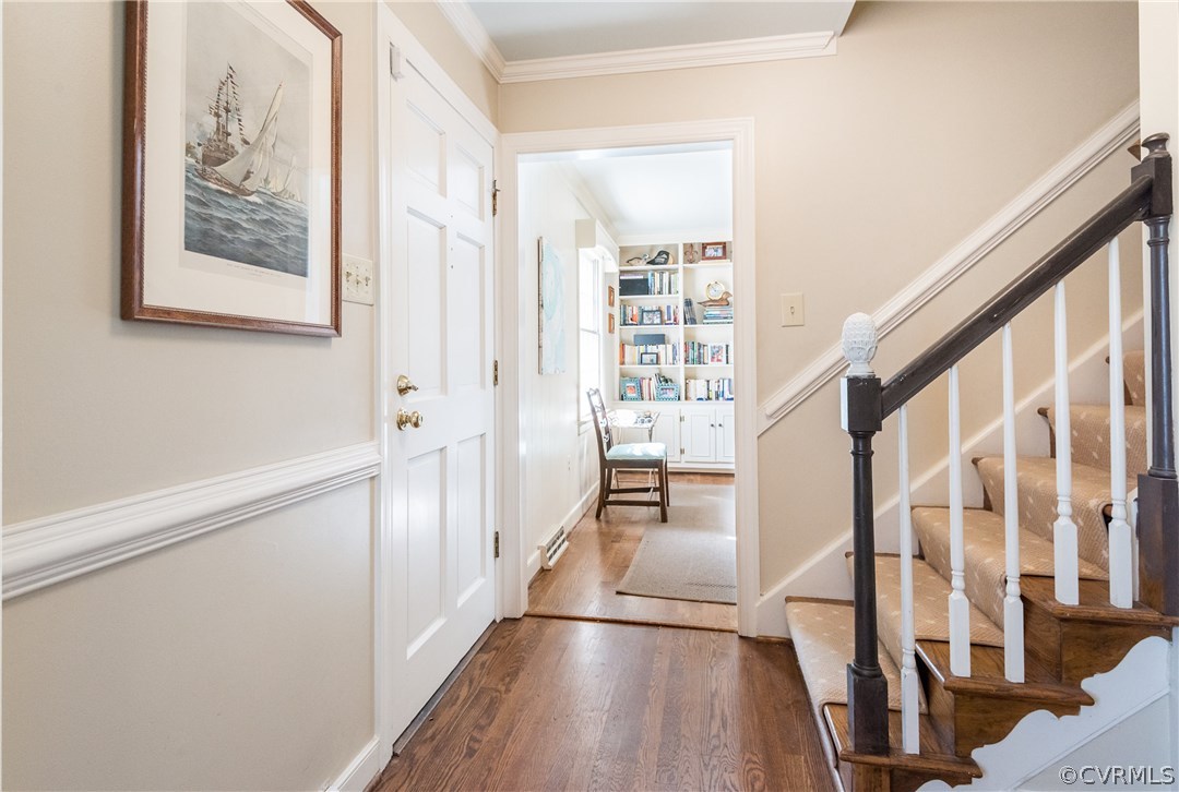 108 Ralston Road Henrico, VA 23229 - Photo 2 of 42 a view of entryway with wooden floor and stairs