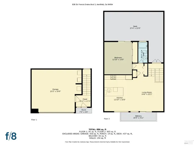 $808,000 | 838 Sir Francis Drake Boulevard, Unit 3, Kentfield, CA 94904