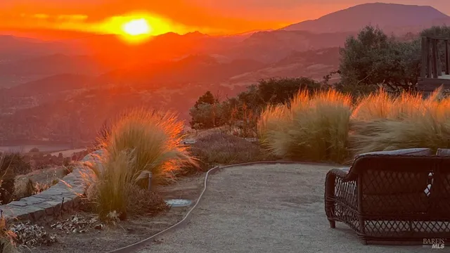 a view of lake with mountain