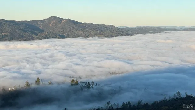 a view of city and mountain