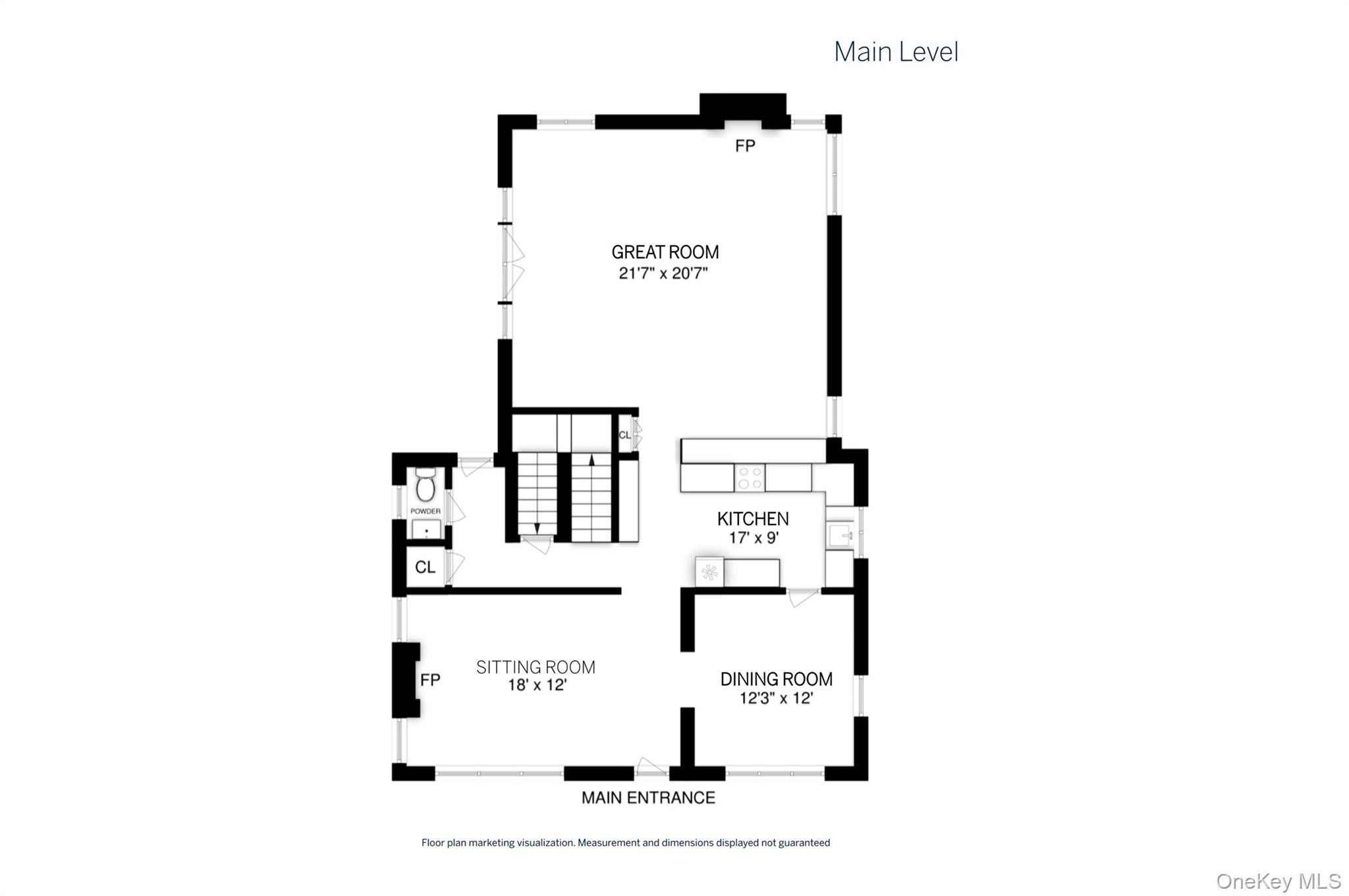 12 Kenmare Road Larchmont, NY 10538 - Photo 34 of 36 Main Level Floor Plan