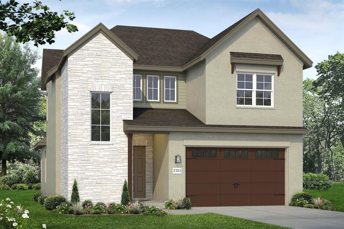 600 C-Bar Ranch Trail, Unit 101 Cedar Park, TX 78613 - Photo 1 of 1 a front view of a house with a yard and garage