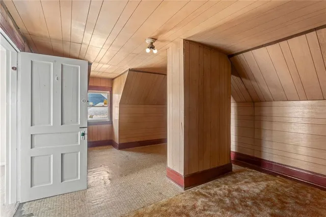 aerial view of a house with outdoor space