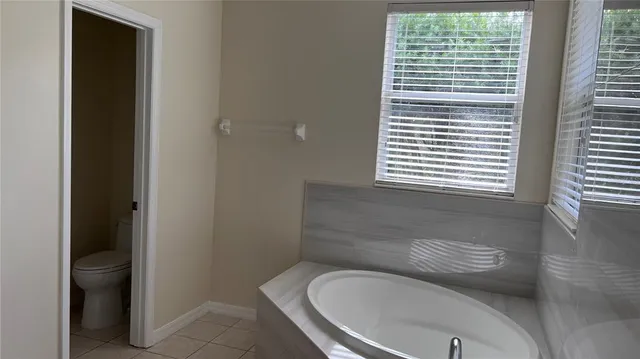 a bathroom with a granite countertop sink and a toilet