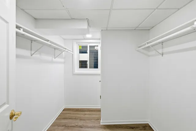 a view of room with walk in closet