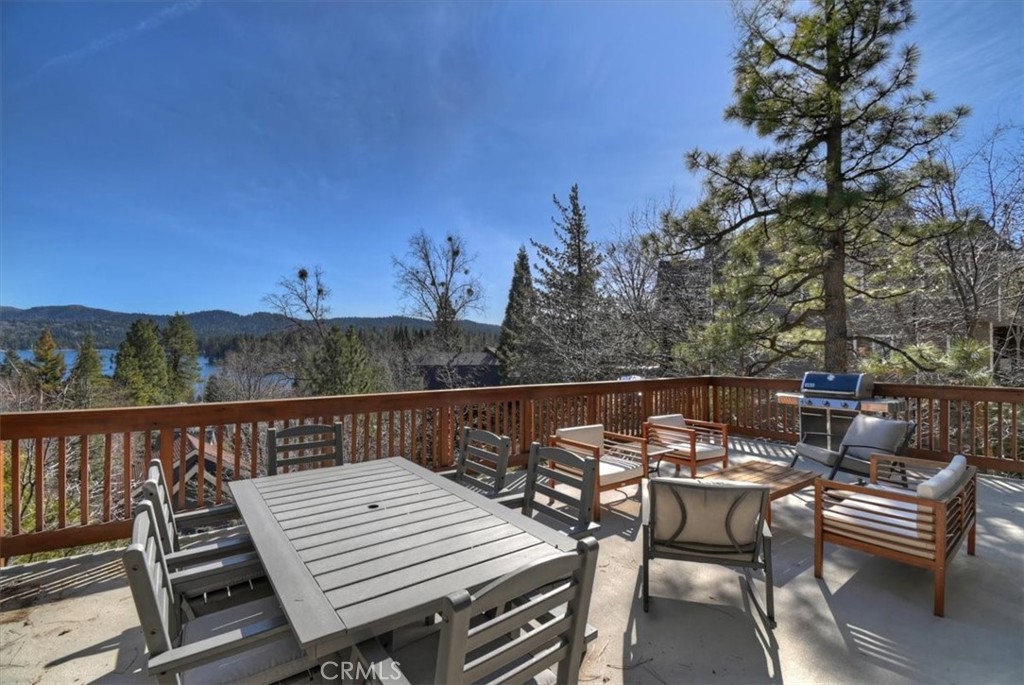 27565 North Bay Road Lake Arrowhead, CA 92352 - Photo 46 of 58 a view of a roof deck with furniture