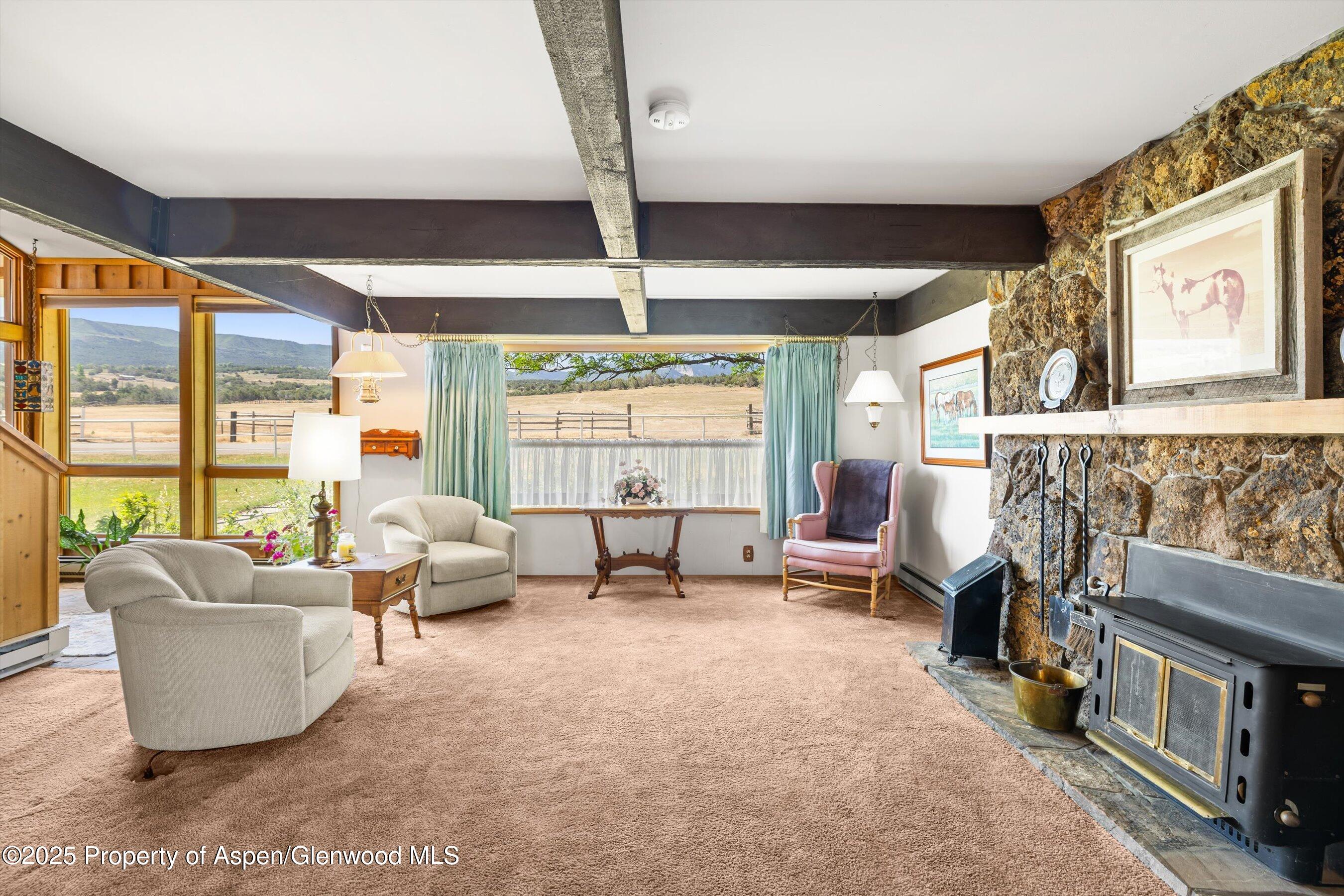7781 County Road 320 Rifle, CO 81650 - Photo 23 of 63 a living room with furniture and a fireplace