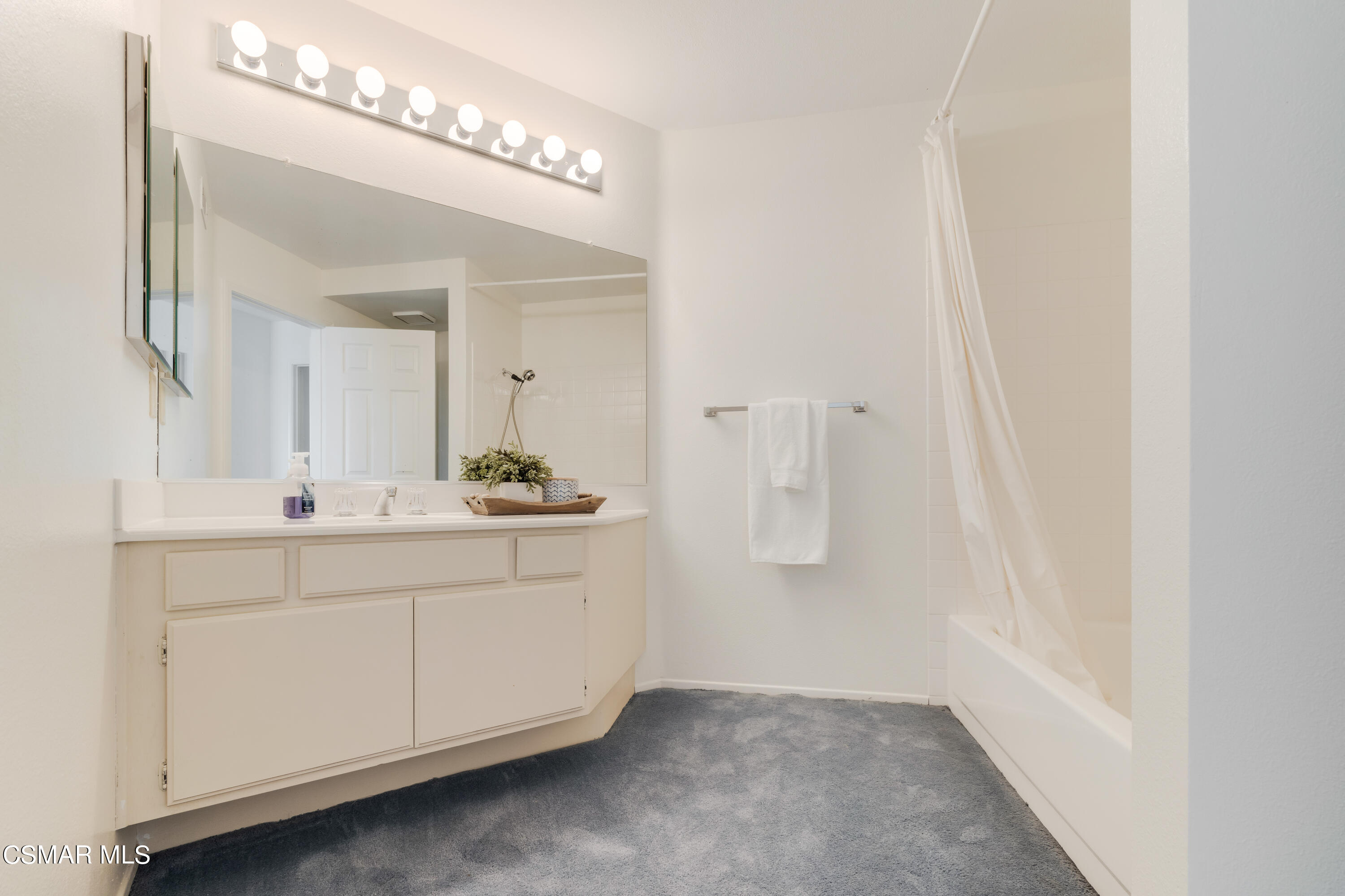 11661 Chestnut Ridge Street Moorpark, CA 93021 - Photo 23 of 39 a bathroom with a double vanity sink and a mirror