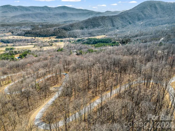 a view of a dry yard with mountains and green space