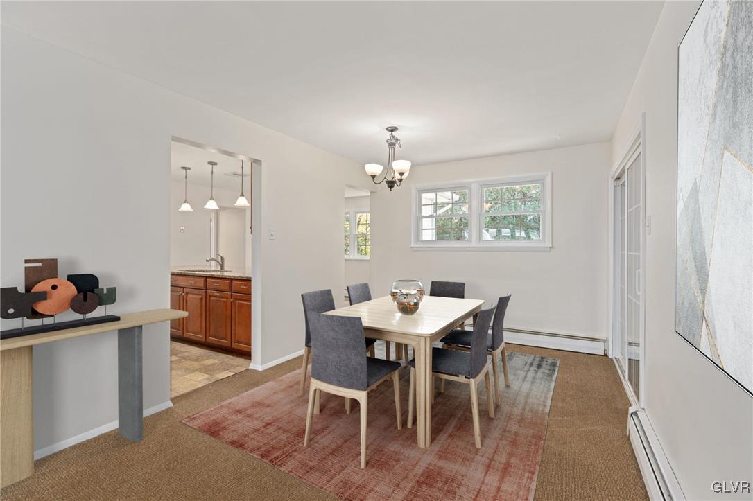 7028 Heather Road Lower Macungie Township, PA 18062 - Photo 12 of 29 Virtually Staged Dining Room.