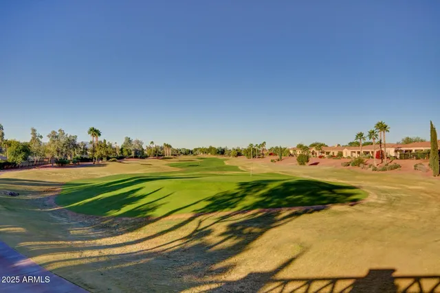 a view of a yard in front of a house