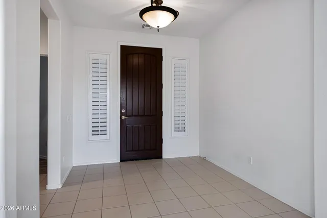 an empty room with closet