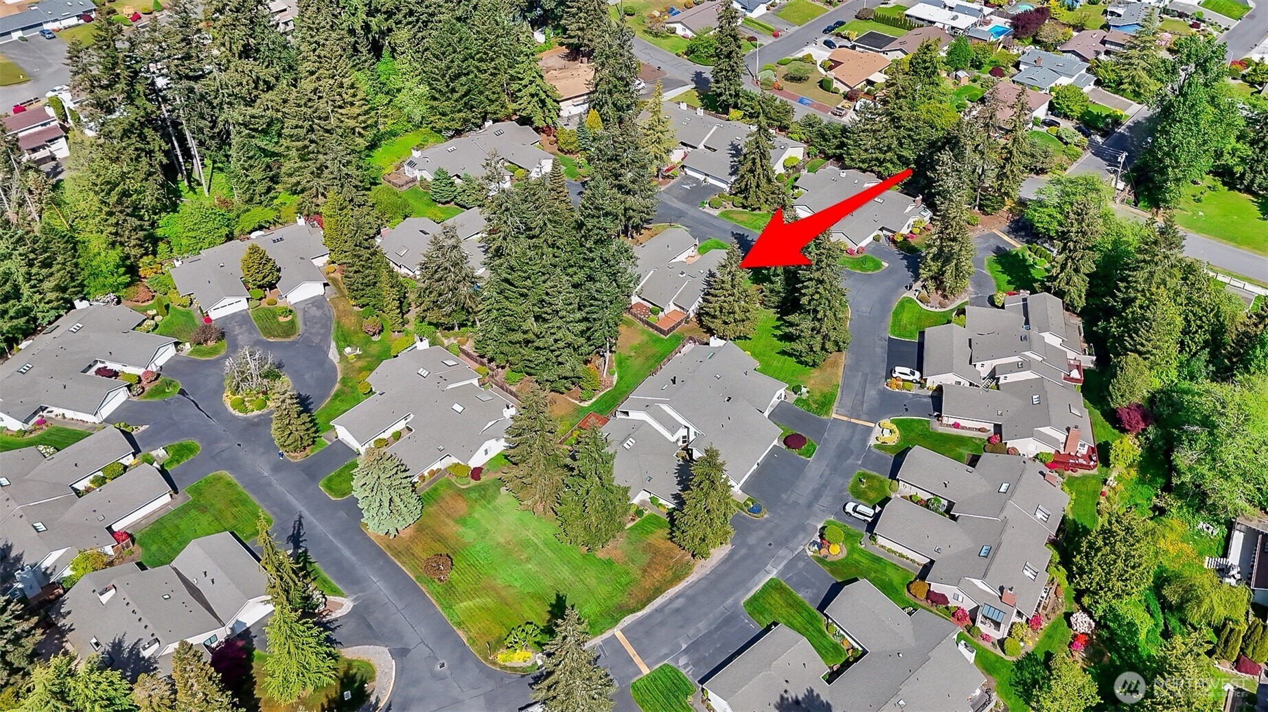 1324 Boise Street Fircrest, WA 98466 - Photo 11 of 39 an aerial view of residential houses with outdoor space