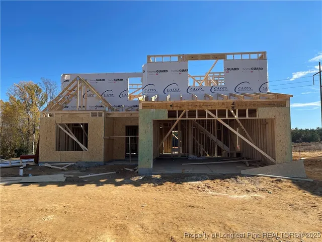 a view of a grey house