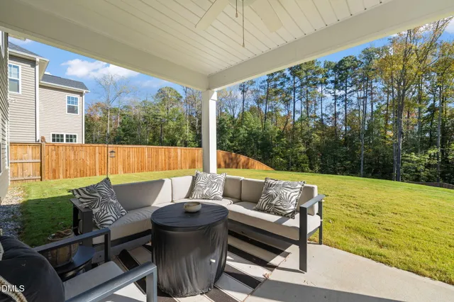 a view of outdoor space with seating