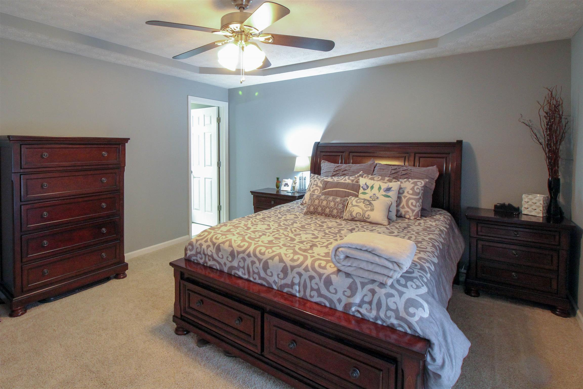 807 Hunters Crossing Lane Springfield, TN 37172 - Photo 14 of 16 a bedroom with a bed and a chandelier