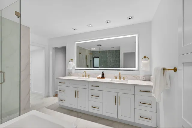 a view of lake from a city