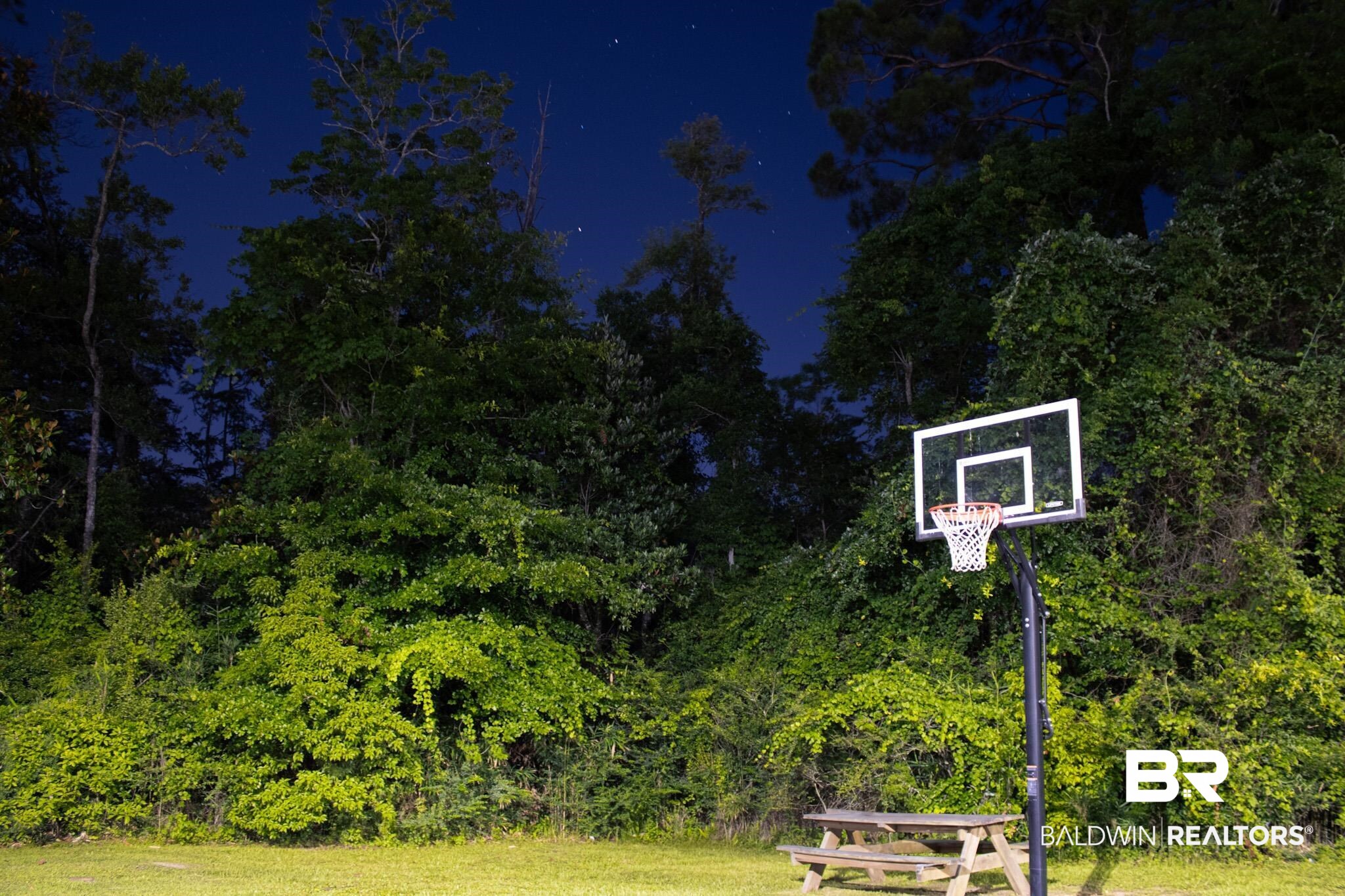 1563 Valencia Drive Lillian, AL 36549 - Photo 21 of 27 View of basketball court featuring a wooded view