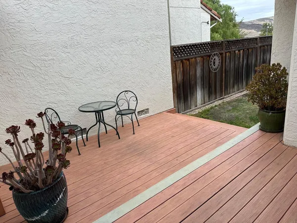 a view of backyard with cabin