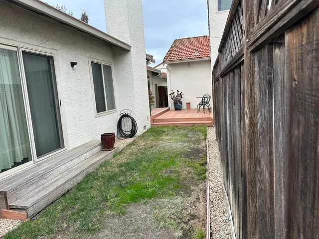 a view of a backyard