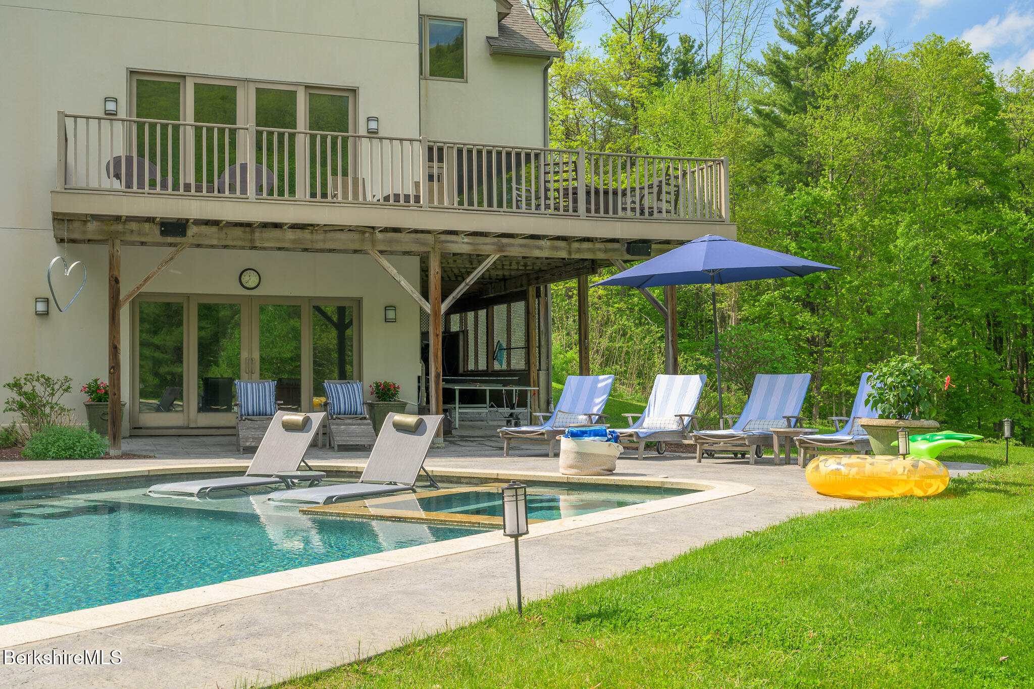 83 Maple Hill Road West Stockbridge, MA 01266 - Photo 62 of 78 a view of a house with swimming pool and sitting area