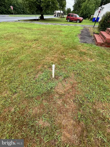 a view of an outdoor space and swimming pool