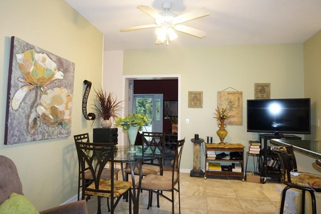 Dining Area with New Tile Flooring