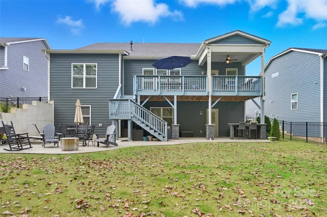 a view of a house with a patio