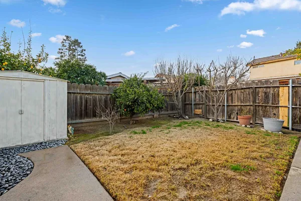 a backyard of a house
