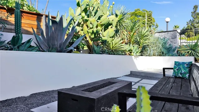 a outdoor space with furniture