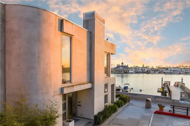 a view of a lake from a balcony