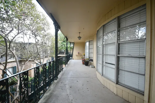 a view of a porch