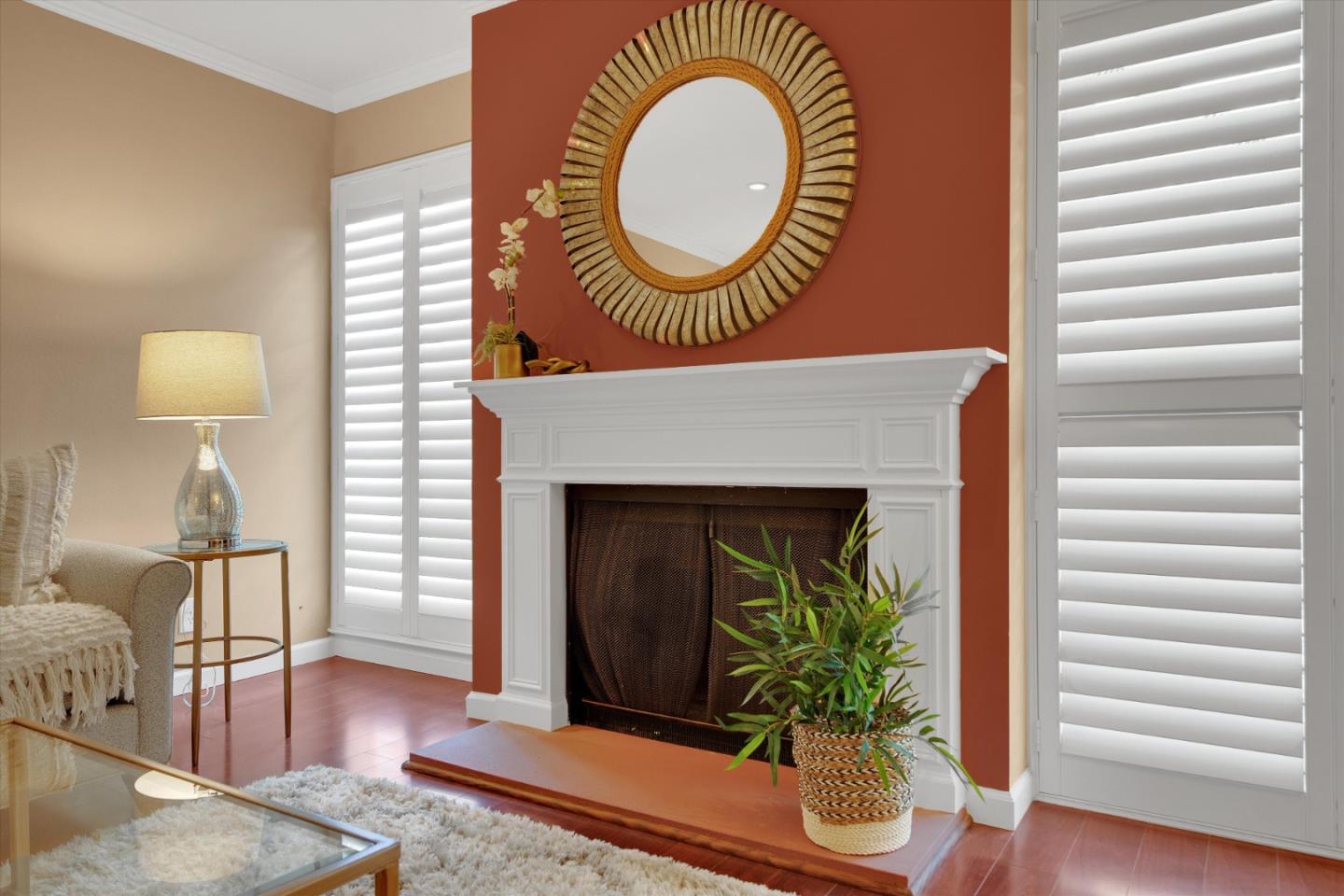 1025 Shell Boulevard, Unit 9 Foster City, CA 94404 - Photo 7 of 31 a living room with furniture and a fireplace