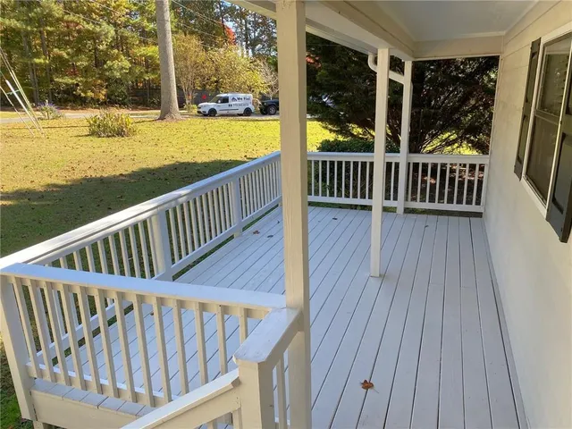 a view of deck with wooden floor and outdoor space