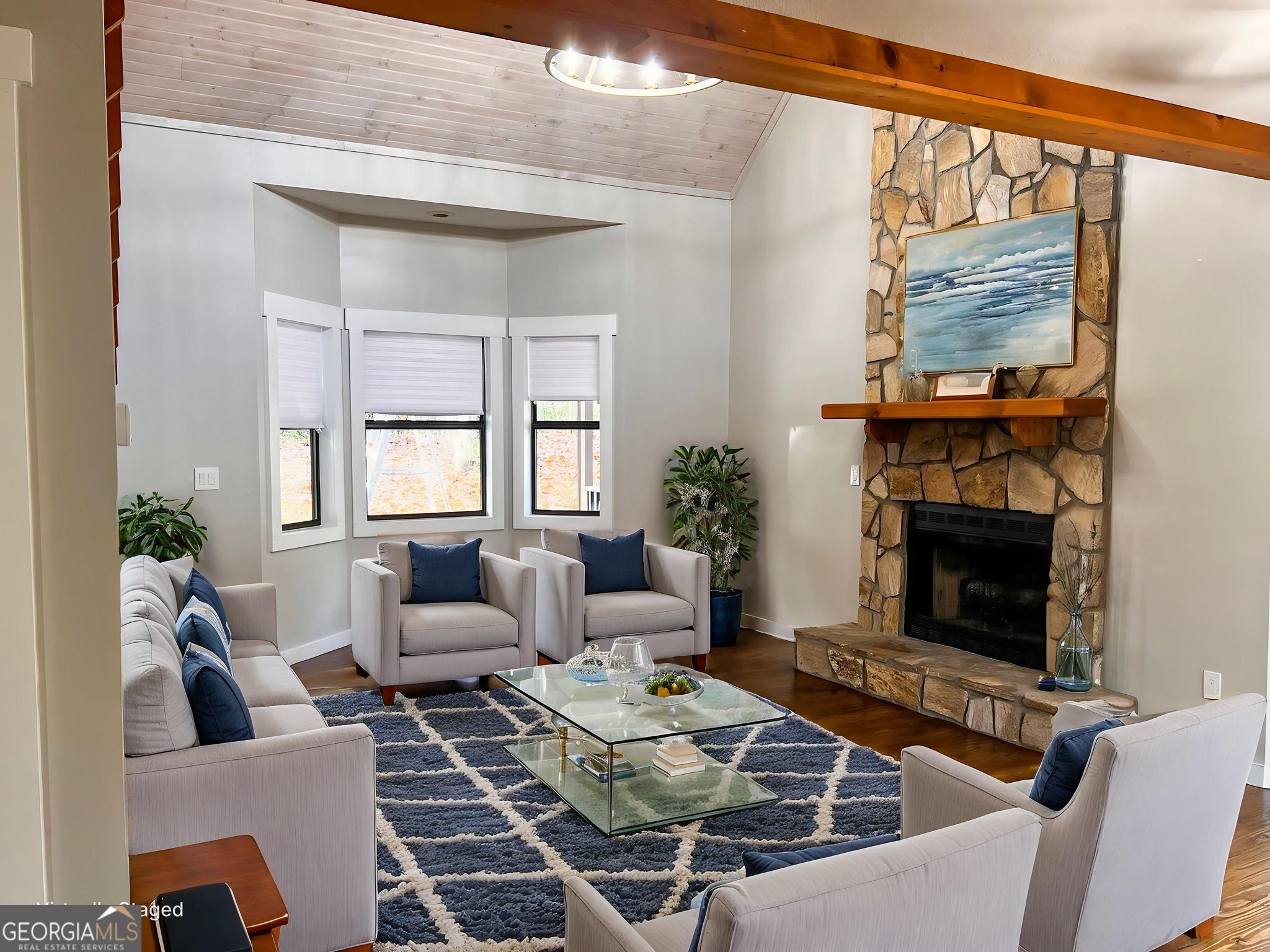 521 Northwind Sautee Nacoochee, GA 30571 - Photo 11 of 66 a living room with furniture and a fireplace