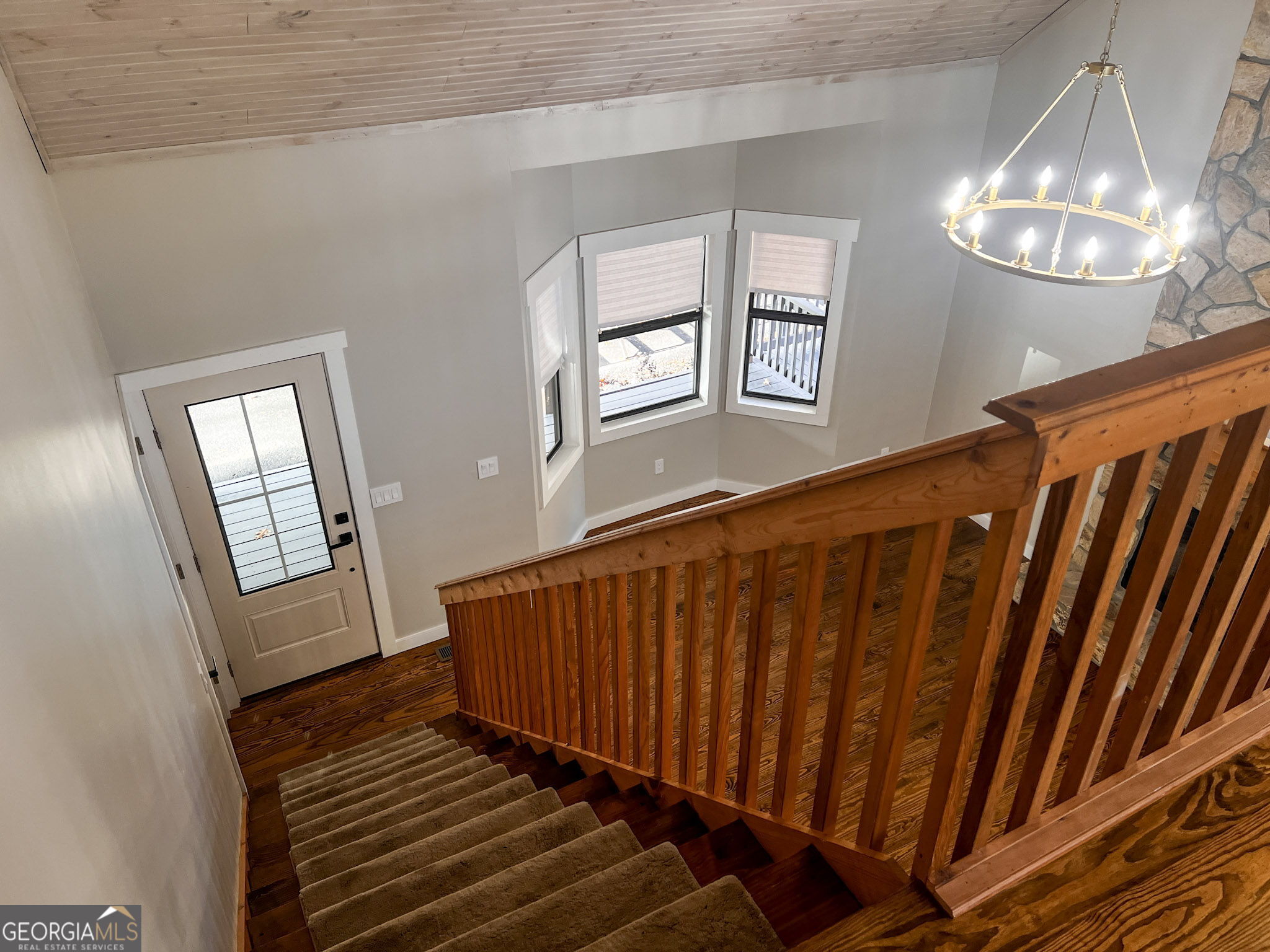 521 Northwind Sautee Nacoochee, GA 30571 - Photo 45 of 66 a view of an entryway wooden floor and staircase