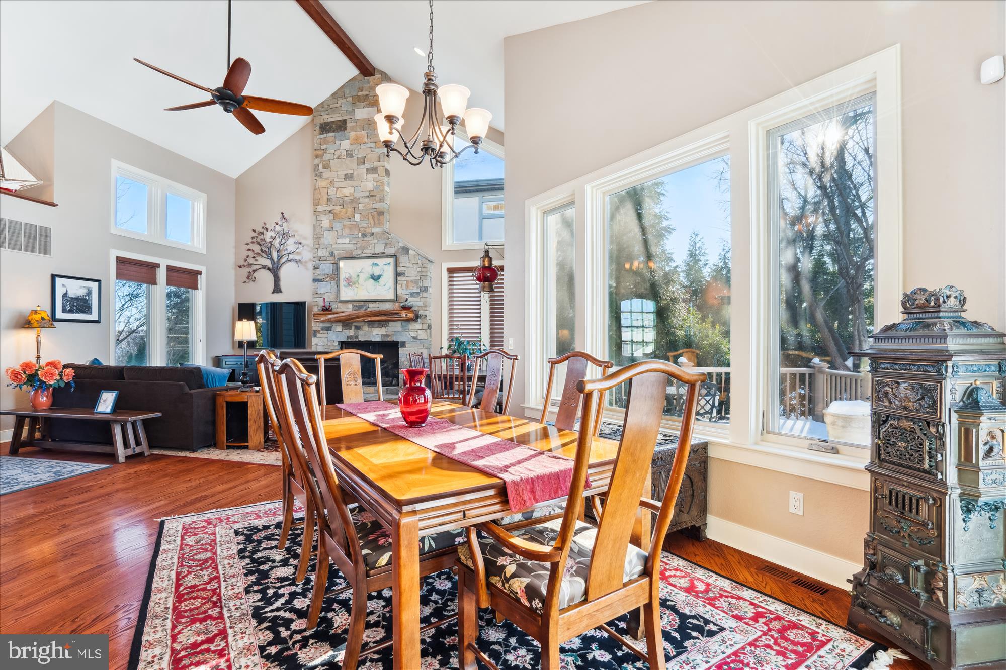 255 Long Point Road Crownsville, MD 21032 - Photo 22 of 67 a dining room with furniture a chandelier and wooden floor