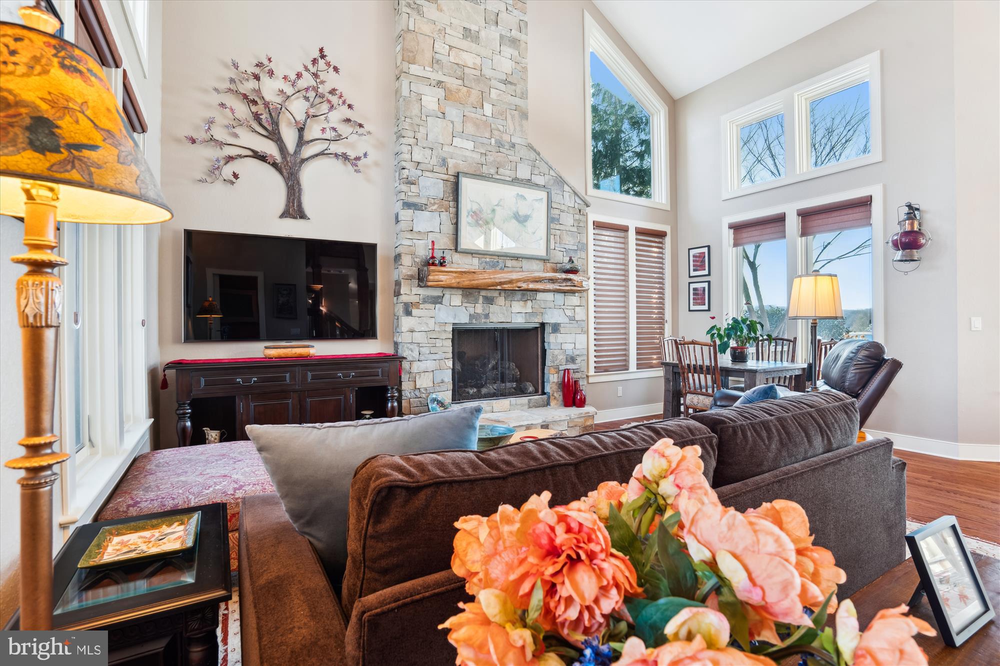 255 Long Point Road Crownsville, MD 21032 - Photo 24 of 67 a living room with furniture fireplace and flat screen tv