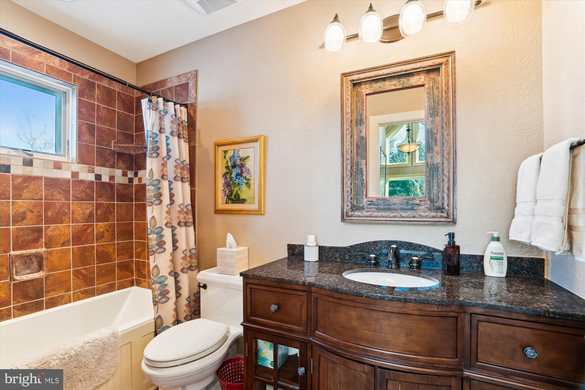 255 Long Point Road Crownsville, MD 21032 - Photo 45 of 67 a bathroom with a granite countertop sink toilet and shower