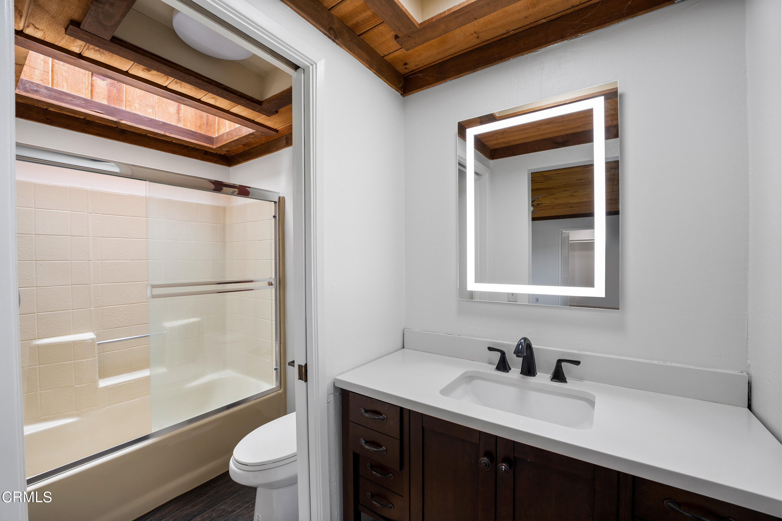 2210 Lyndhurst Avenue Camarillo, CA 93010 - Photo 29 of 37 a bathroom with a sink a toilet and shower