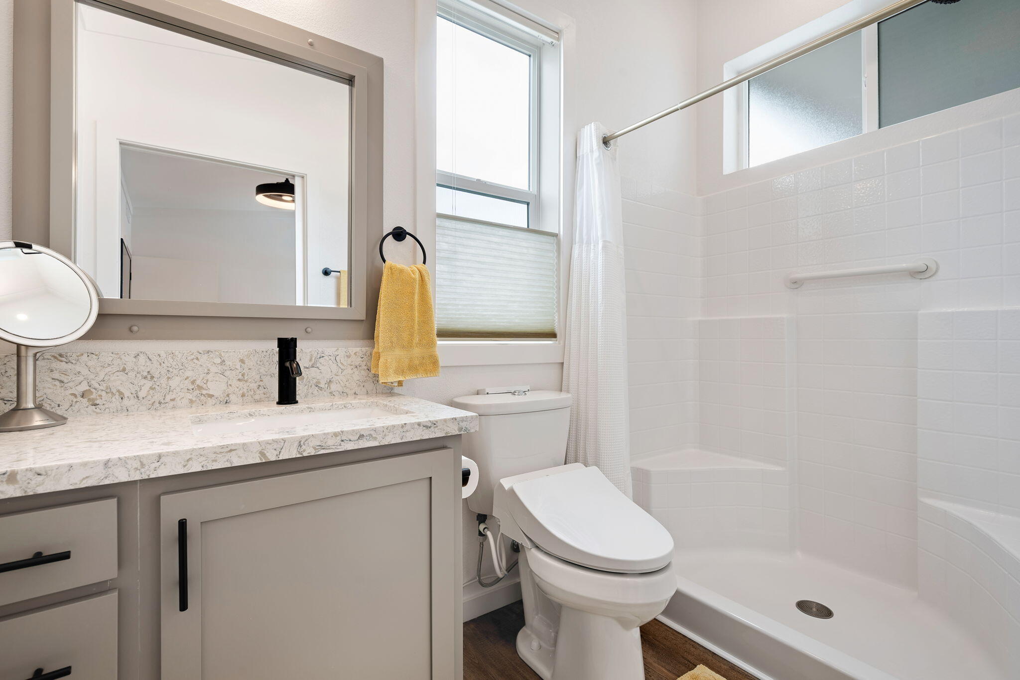 333 Old Mill Road, Unit SPC 79 Santa Barbara, CA 93110 - Photo 16 of 30 a bathroom with a granite countertop sink toilet and shower
