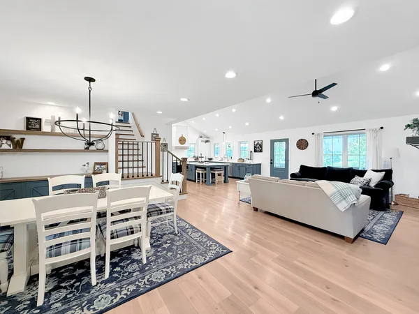 a kitchen with stainless steel appliances a refrigerator and a sink